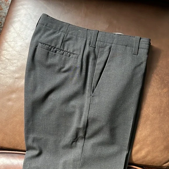 slim fit dress slacks Banana Republic Tollegno 1900 Slim Fit Gray Wool Dress Pants